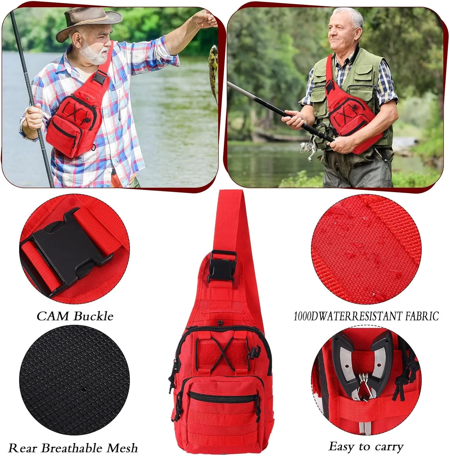Sosation 482 Pcs Fishing Gear Equipment Kit, Backpack and Tackle Box with Tackle Included, Lures, Hooks, Sinkers Tools Accessories Kit Fishing Gifts for Men