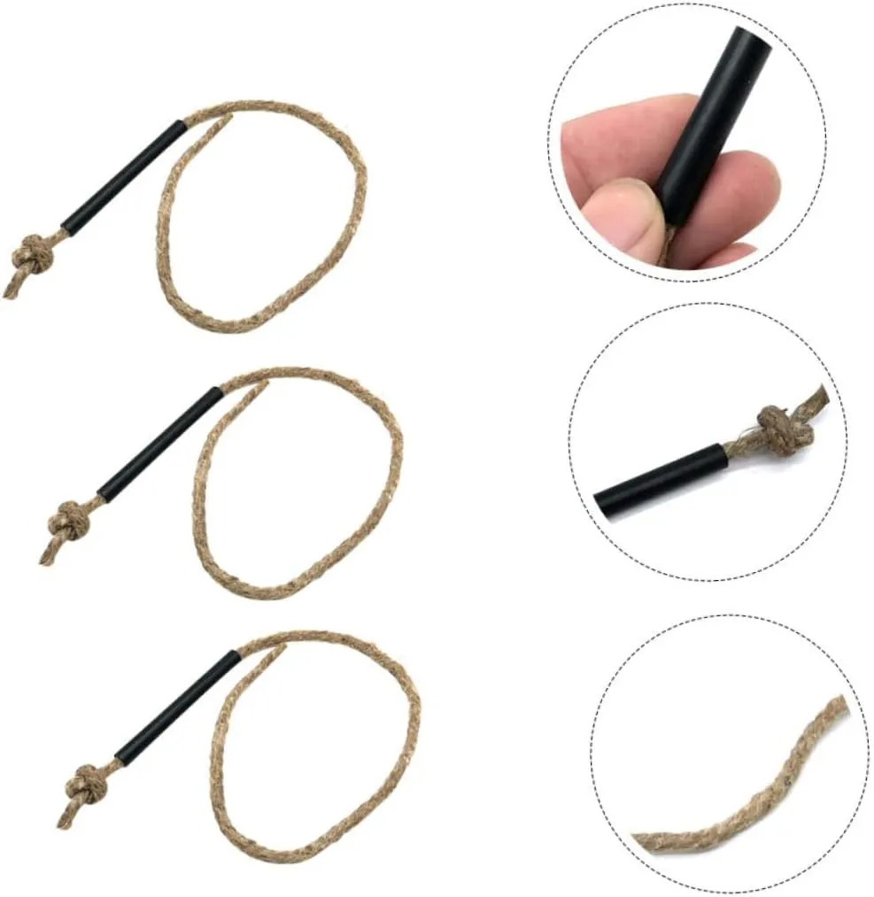 Sosoport Kindling Wax Rope Camping Accessories Jute Emergency Tumbleweeds Bellow Outdoor Chimes Hanging Start