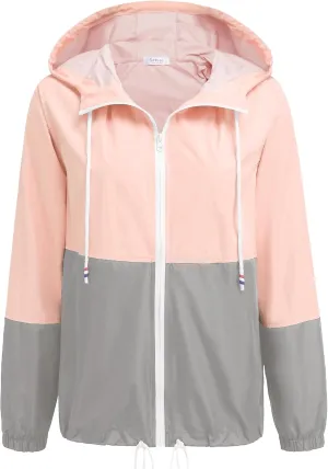 SoTeer Women's Waterproof Raincoat Outdoor Hooded Rain Jacket Windbreaker S-XXXL