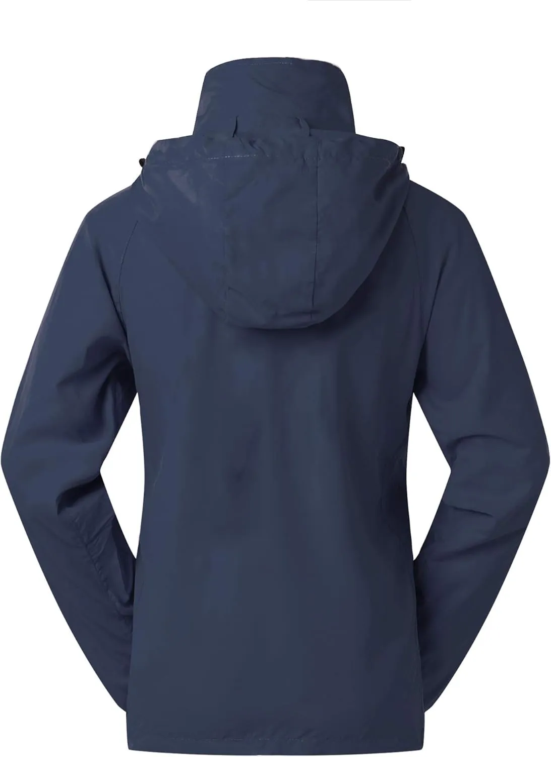 Spmor Women's Lightweight Waterproof Jacket Packable Windbreaker Running Coat