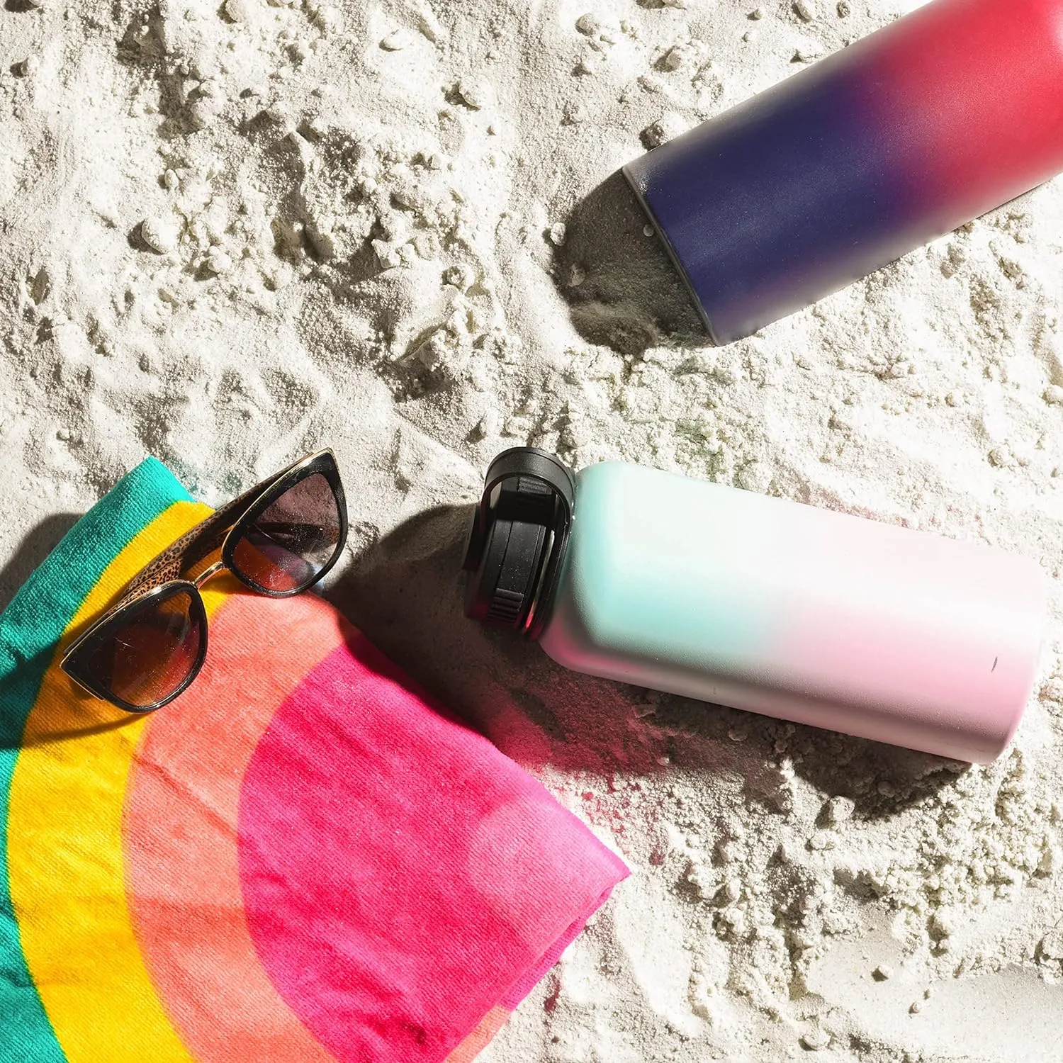 Stainless Steel Insulated Water Bottle and Travel Mug for Hot and Cold Beverages, Wide Mouth, Double Wall Insulated Hydration Sports Water Bottle for Hiking, Biking, Outdoor, 32 OZ BPA Free