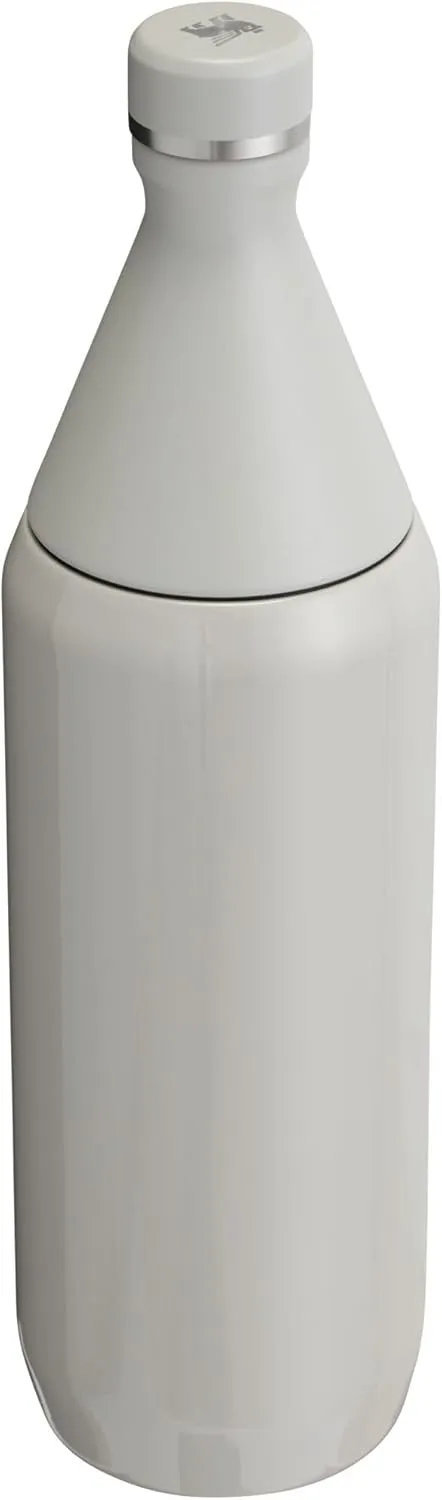 Stanley All Day Slim Bottle 34 oz | Leakproof Twist on Lid | Slim Design for Travel and Gym | Insulated Stainless Steel Water Bottle | BPA-Free | Ash Gloss