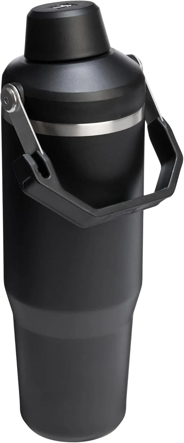 Stanley IceFlow 2.0 Fast Flow Tumbler with Handle 30 oz | Twist On Angled Spout Lid | Leakproof Water Bottle | Insulated Stainless Steel | BPA-Free | Black 2.0