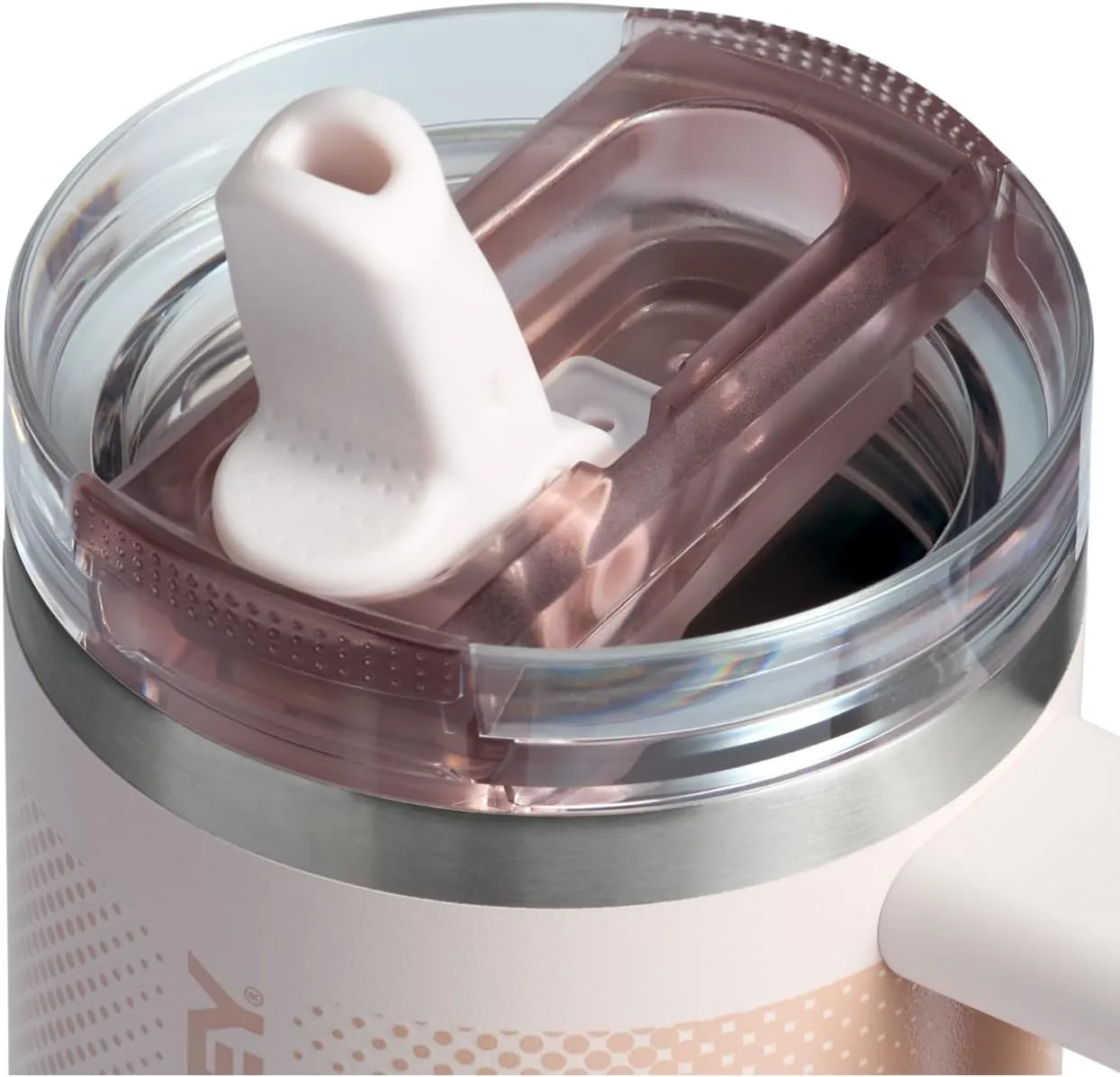 Stanley Quencher ProTour Flip Straw Tumbler with Leakproof Lid 14 oz | Built-In Straw and Handle | Cup Holder Compatible for Travel | Insulated Stainless Steel Cup | BPA-Free | Rose Quartz Fade