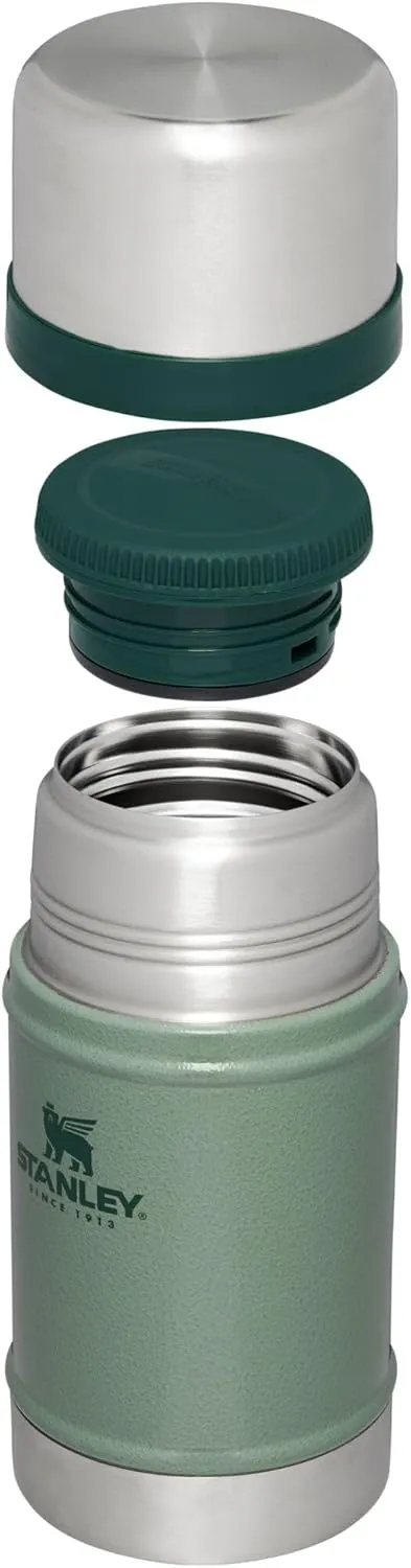 STANLEY Vacuum Insulated Large Food Jar, 18/8 Stainless Steel Food Jar for Cold and Hot Food, Soup Thermos with Leak Proof Lid Doubles as Cup, Wide Mouth Food Thermos