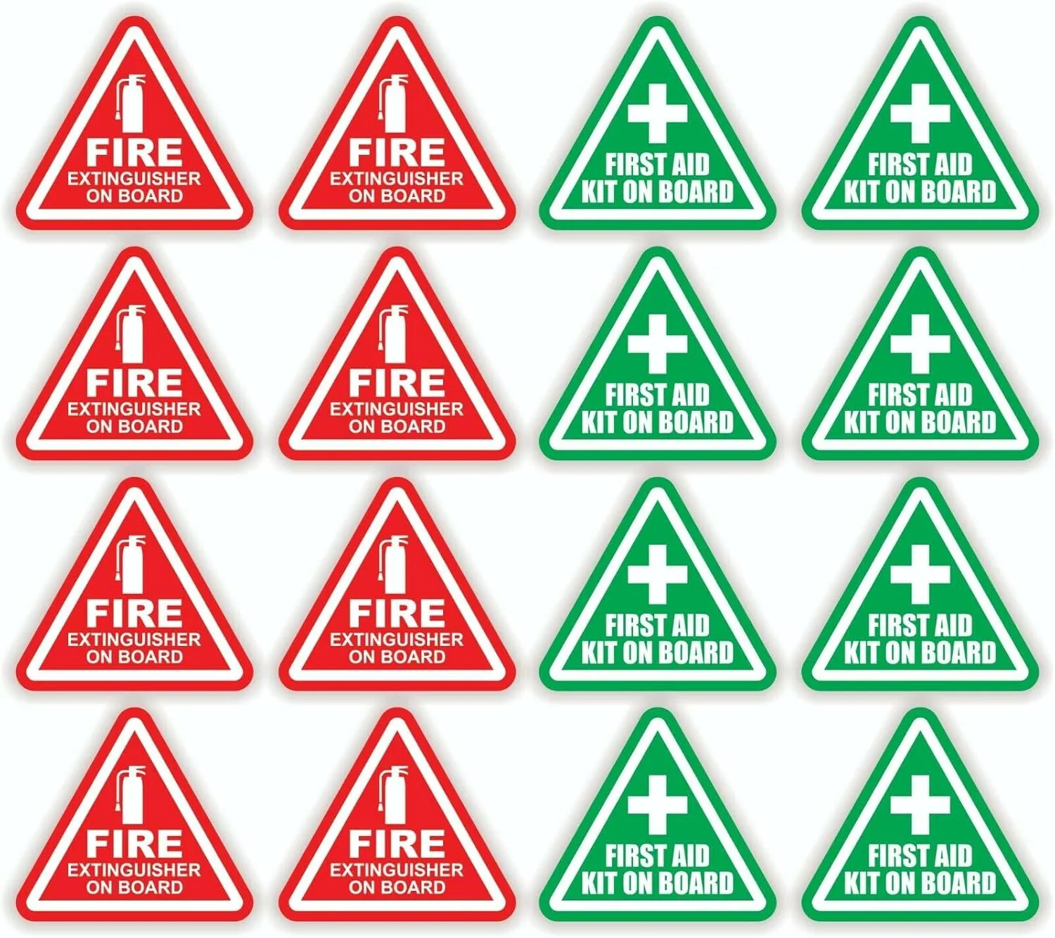 Stickers Decals Decorative 16 Pack - Fire Extinguisher First Aid Kit on Board Vinyl Stickers Decals 2inch