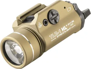 Streamlight 69888 TLR-1 HL 1000-Lumen Weapon Mounted Light with Long Gun Kit, includsesSafe Off Remote and Standard Switches, Remote Pressure Switch, Mounting Clips, Flat Dark Earth