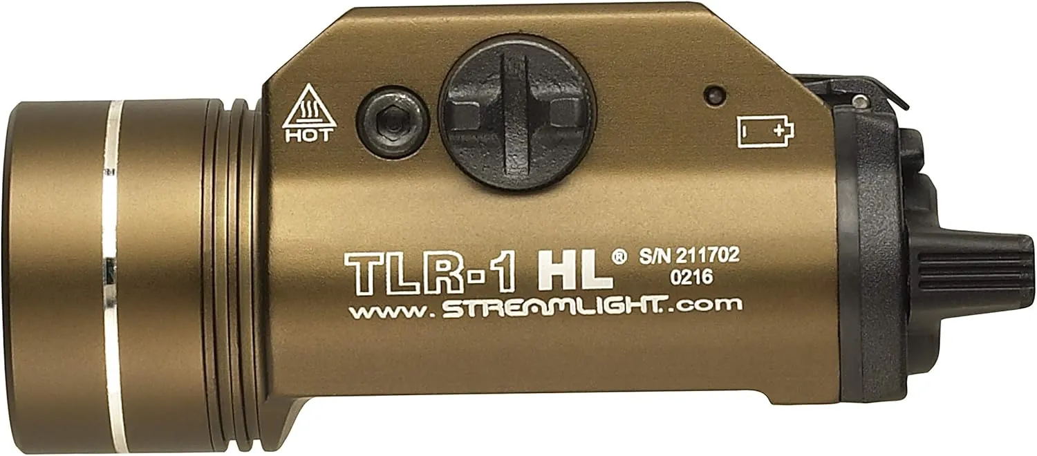 Streamlight 69888 TLR-1 HL 1000-Lumen Weapon Mounted Light with Long Gun Kit, includsesSafe Off Remote and Standard Switches, Remote Pressure Switch, Mounting Clips, Flat Dark Earth
