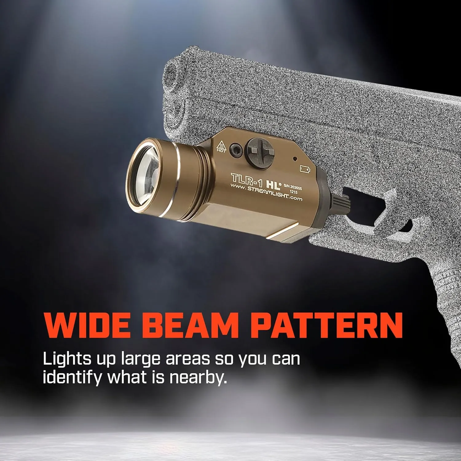 Streamlight 69888 TLR-1 HL 1000-Lumen Weapon Mounted Light with Long Gun Kit, includsesSafe Off Remote and Standard Switches, Remote Pressure Switch, Mounting Clips, Flat Dark Earth