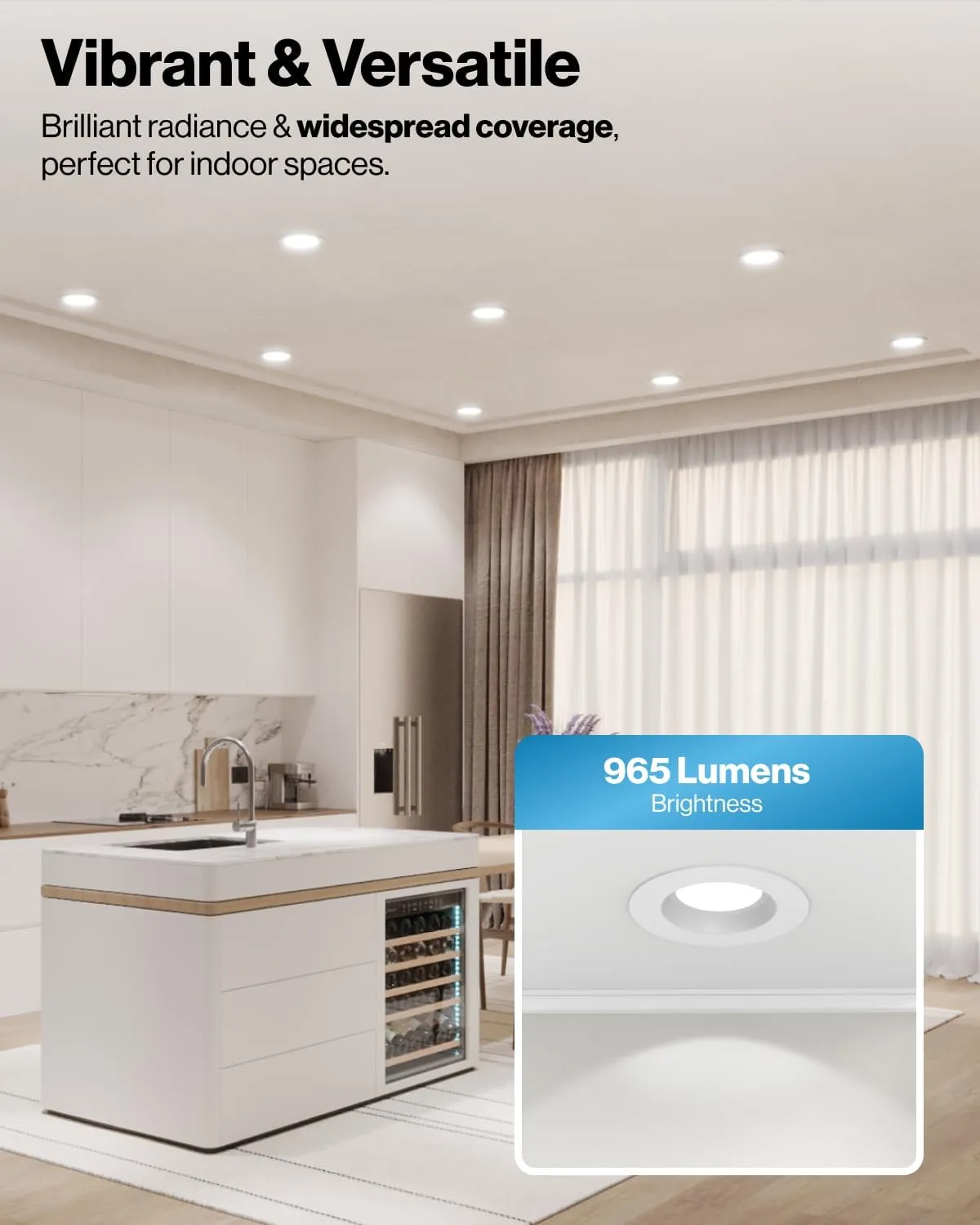 Sunco 12 Pack 6 Inch LED Can Lights, Retrofit Recessed Lighting, Smooth Trim, 965 LM, 13W (75W Equivalent), Selectable CCT 2700K/3000K/3500K/4000K/5000K, Dimmable, Damp Rated UL