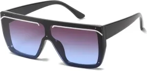 Sunglasses Women Luxury Vintage Sun Glasses Conjoined Big Frame Mirror Red Purple Eyewear Uv400