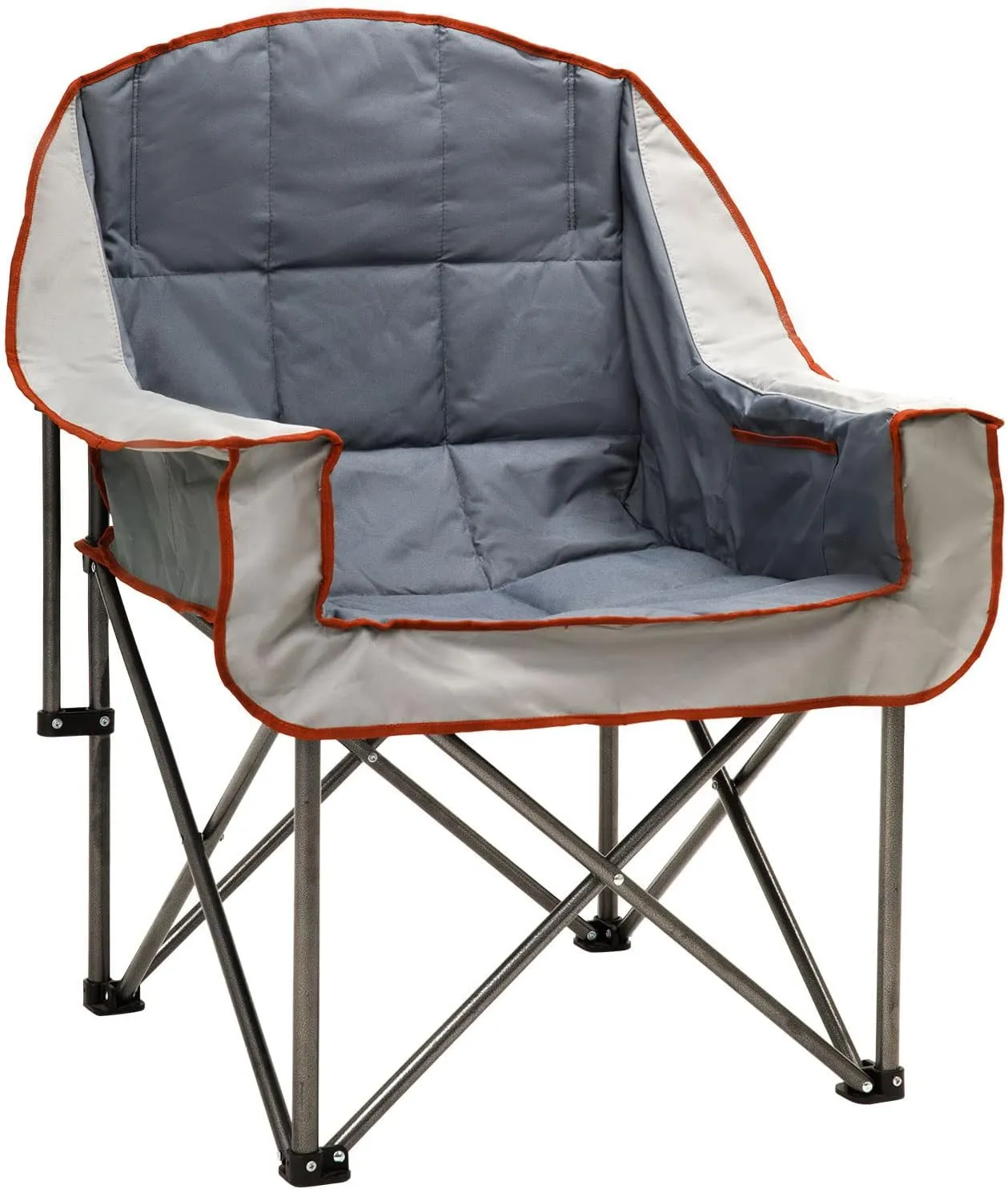 SUNNYFEEL Oversized Extra Large Padded Camping Chair, Outdoor Portable Folding Camp Chair, Large Camp Lounge Chairs Heavy Duty for Adults, Fishing, Sports, Trip