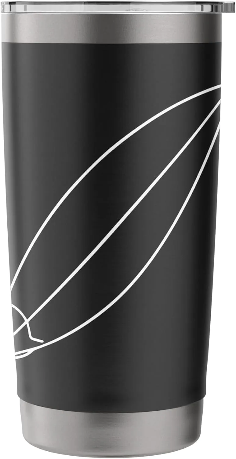Surfboard Sketch Surfing Trip Stainless Steel Insulated Tumbler