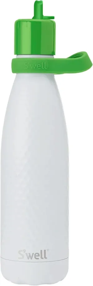 S'well Stainless Steel Water Bottle with Flip Straw Cap and Handle, 17oz, Hole In One, Triple Layered Vacuum Insulated Containers Keeps Drinks Cold for 36 Hours and Hot for 10, Perfect for On the Go