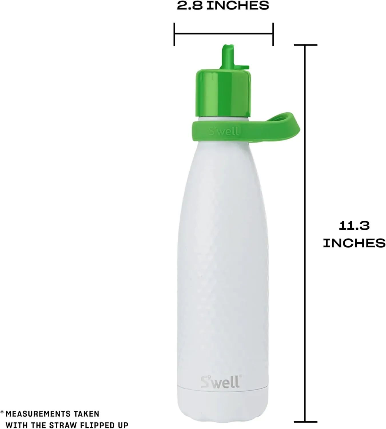 S'well Stainless Steel Water Bottle with Flip Straw Cap and Handle, 17oz, Hole In One, Triple Layered Vacuum Insulated Containers Keeps Drinks Cold for 36 Hours and Hot for 10, Perfect for On the Go