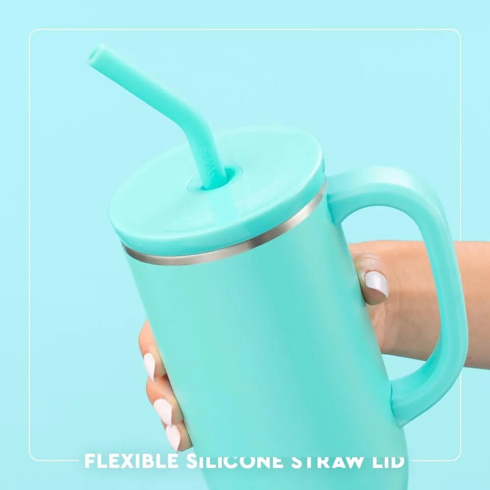 Swig Life 30oz Mega Mug, 30 oz Tumbler with Handle and Straw, Cup Holder Friendly, Dishwasher Safe, Extra Large Insulated Tumbler, Stainless Steel Water Bottle (Howdy Yall)