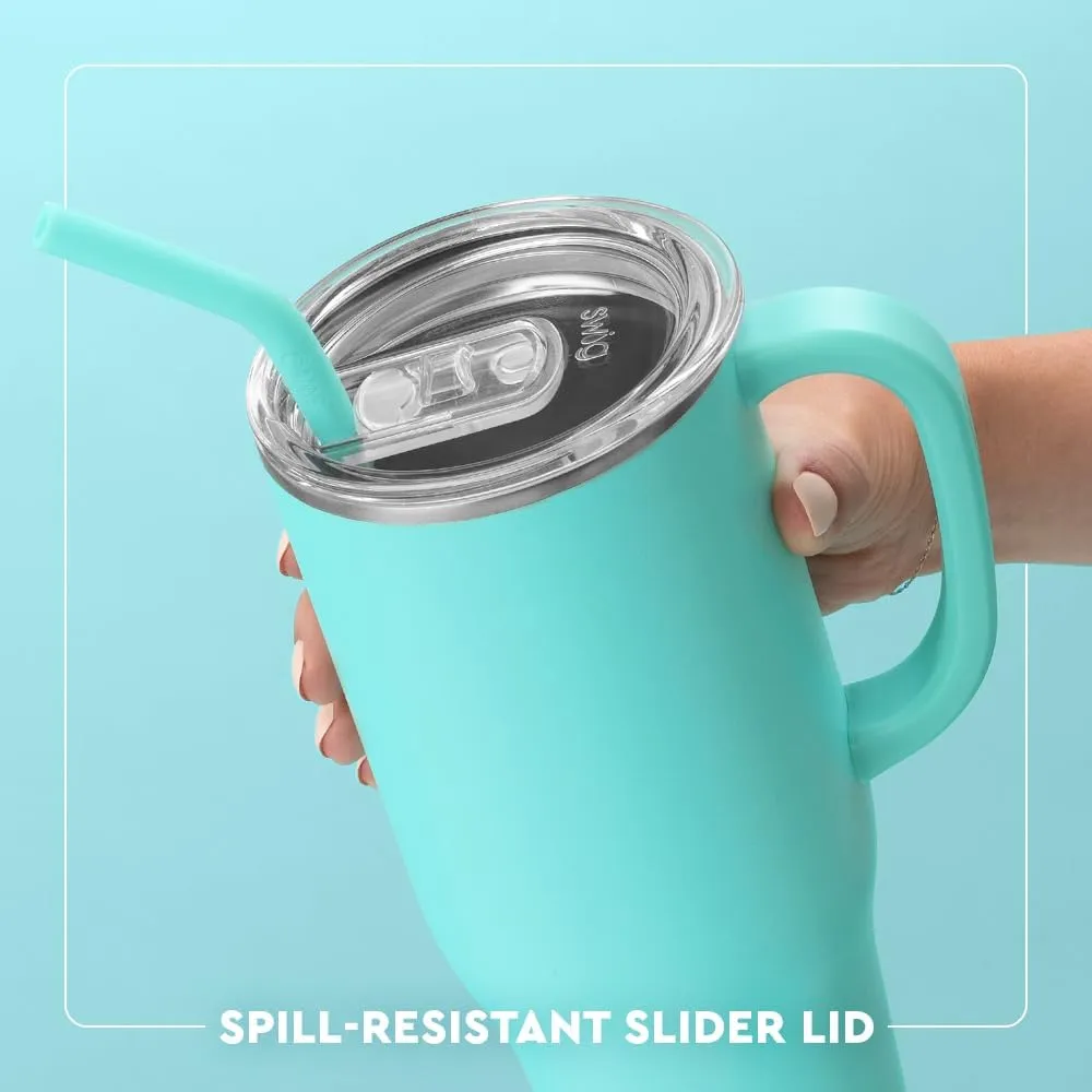 Swig Life 40oz Mega Mug, 40 oz Tumbler with Handle and Straw, Cup Holder Friendly, Dishwasher Safe, Extra Large Insulated Tumbler, Stainless Steel (Boho Desert)