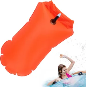 Swim Buoy, Inflatable Aid Float, Portable Dry Bag with Double Air Chambers, Safety Swimming Accessory for Beach Sports, Swimming Lessons, Lake Pool Use, Adults and School Training