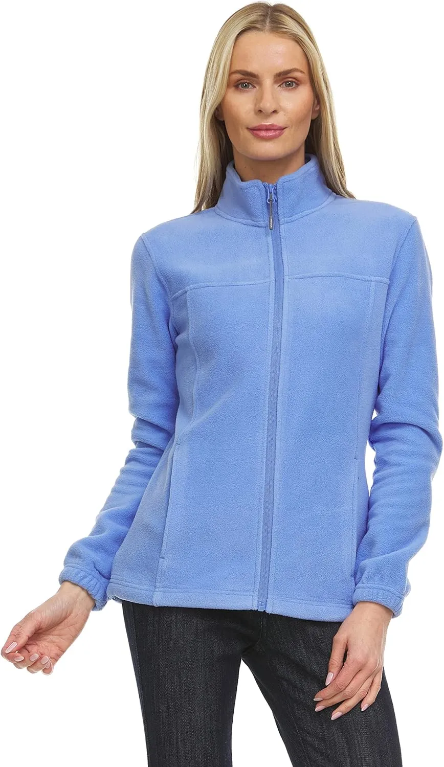 Swiss Alps Womens Quarter Zip Pullover Fleece Stand Collar Long Sleeve Polar Soft Lightweight Sweatshirt Jacket