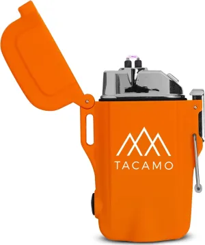 TACAMO® H2 Rechargeable Electric ARC Lighter, Plasma Arc Electric Lighter, Rechargeable USB Lighter with LED Flashlight - Waterproof, Windproof with SurvivorCord Ranger Pace Beads