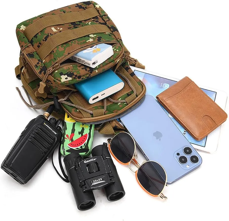 Tactical Backpack, Waterproof Military Cross-body Molle Sling Shoulder Backpack Chest Bag for Outdoor Every Day Carry CP02
