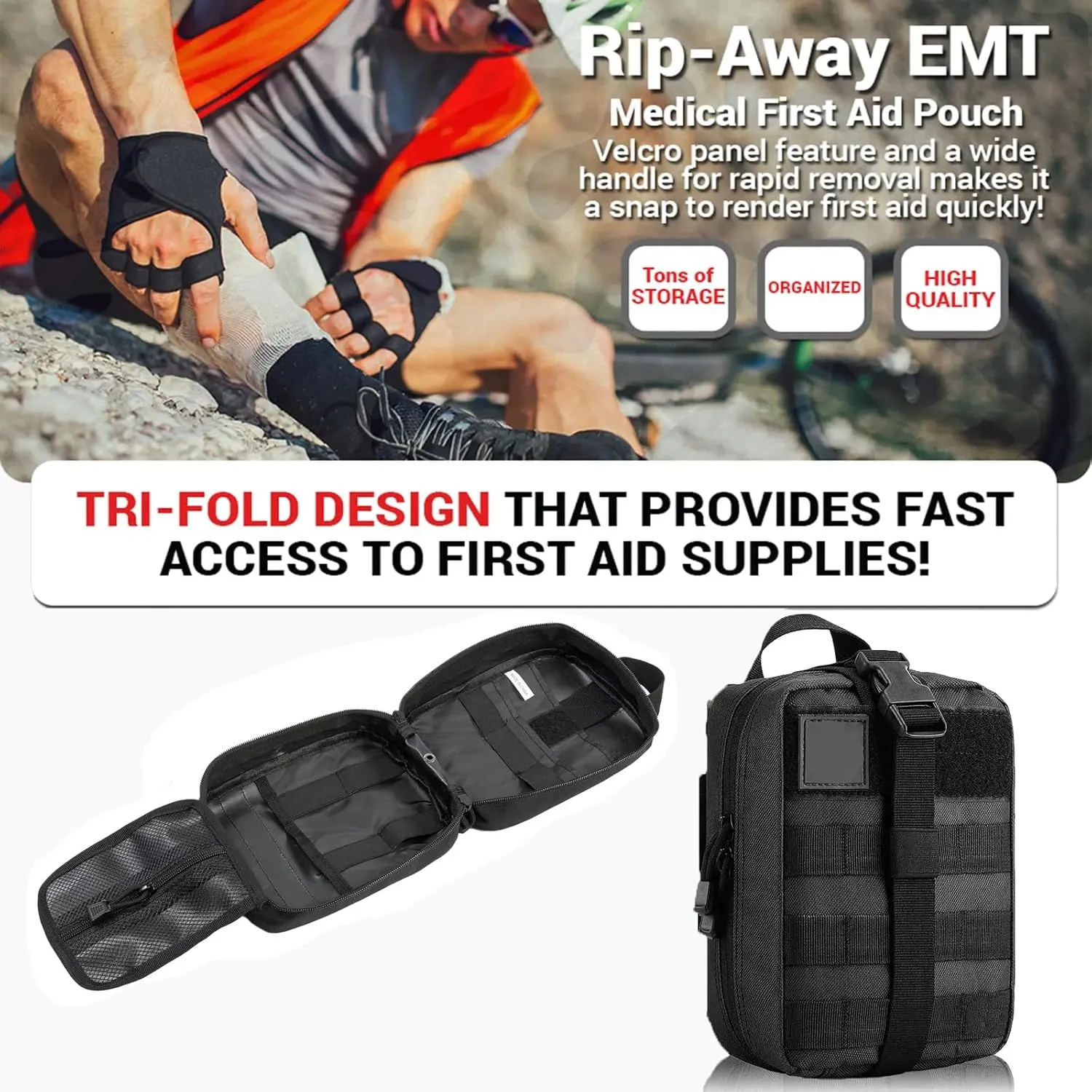 Tactical Emergency First Aid Kit: MOLLE Admin Pouch IFAK