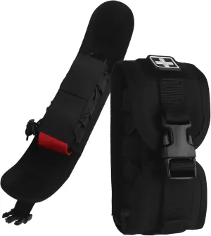 Tactical Med Pouch Emergency First Aid Kit, Multi-Purpose Molle Pouch Holder, Portable Multifunctional Medical Bag(Black)
