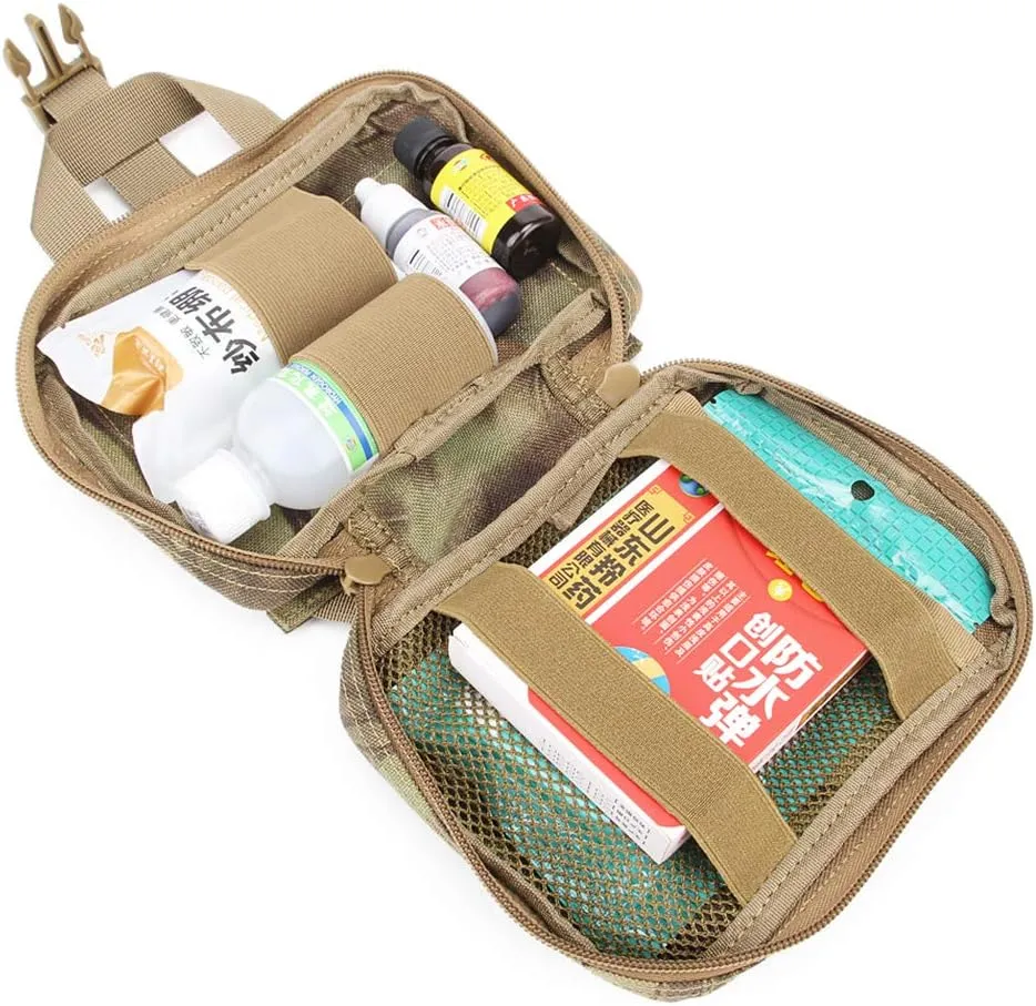 Tactical MOLLE Rip Away EMT Medical Pouch, 1000D Nylon Empty IFAK Medical Kit Bag EDC EMT Military First Aid Bag