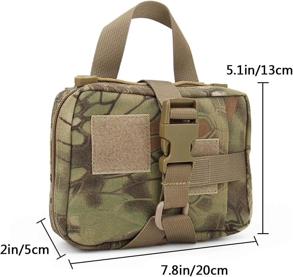 Tactical MOLLE Rip Away EMT Medical Pouch, 1000D Nylon Empty IFAK Medical Kit Bag EDC EMT Military First Aid Bag