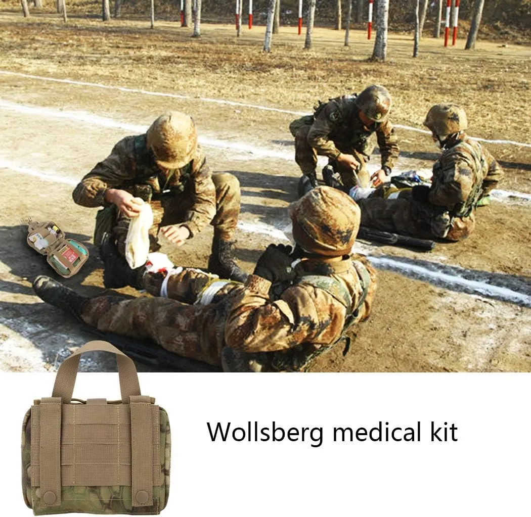 Tactical MOLLE Rip Away EMT Medical Pouch, 1000D Nylon Empty IFAK Medical Kit Bag EDC EMT Military First Aid Bag