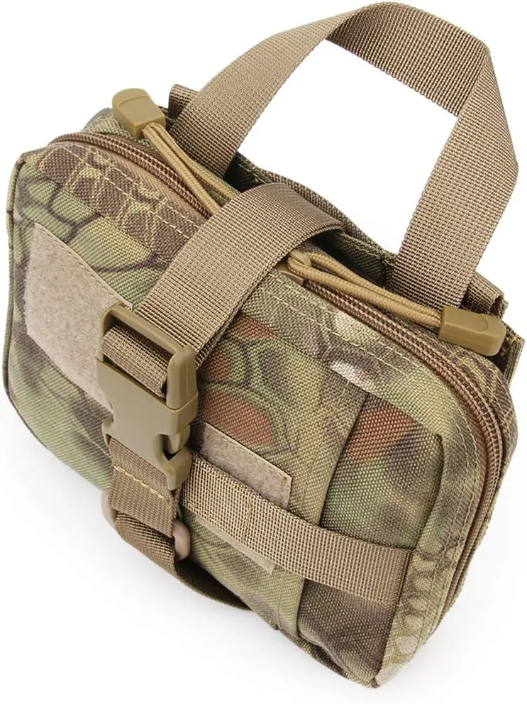 Tactical MOLLE Rip Away EMT Medical Pouch, 1000D Nylon Empty IFAK Medical Kit Bag EDC EMT Military First Aid Bag