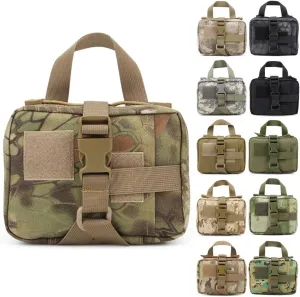 Tactical MOLLE Rip Away EMT Medical Pouch, 1000D Nylon Empty IFAK Medical Kit Bag EDC EMT Military First Aid Bag