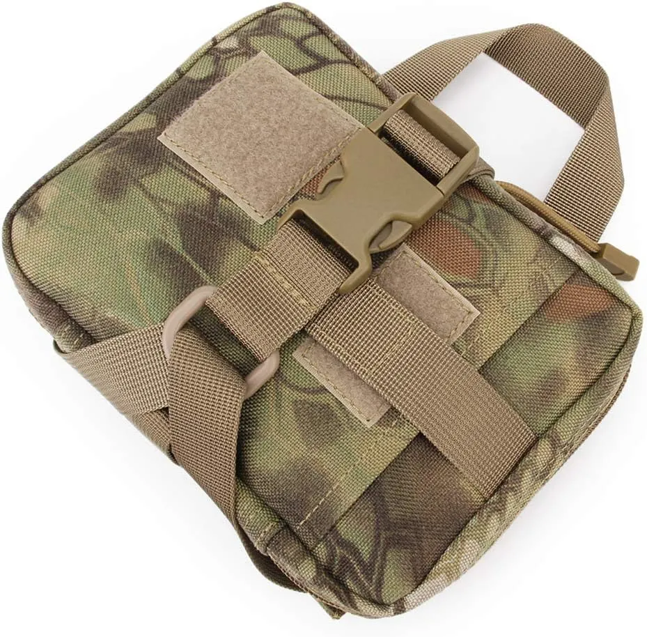 Tactical MOLLE Rip Away EMT Medical Pouch, 1000D Nylon Empty IFAK Medical Kit Bag EDC EMT Military First Aid Bag