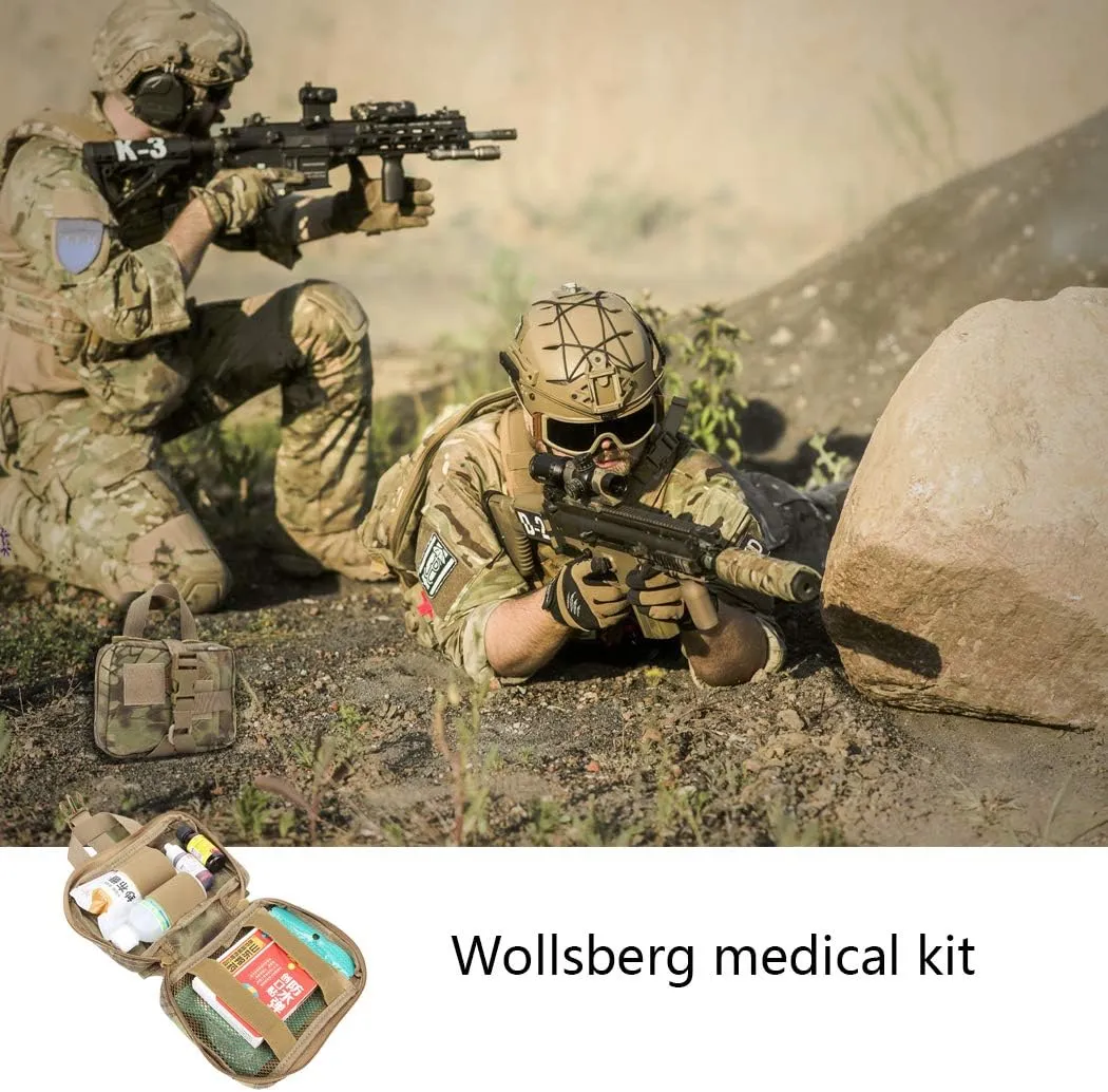 Tactical MOLLE Rip Away EMT Medical Pouch, 1000D Nylon Empty IFAK Medical Kit Bag EDC EMT Military First Aid Bag