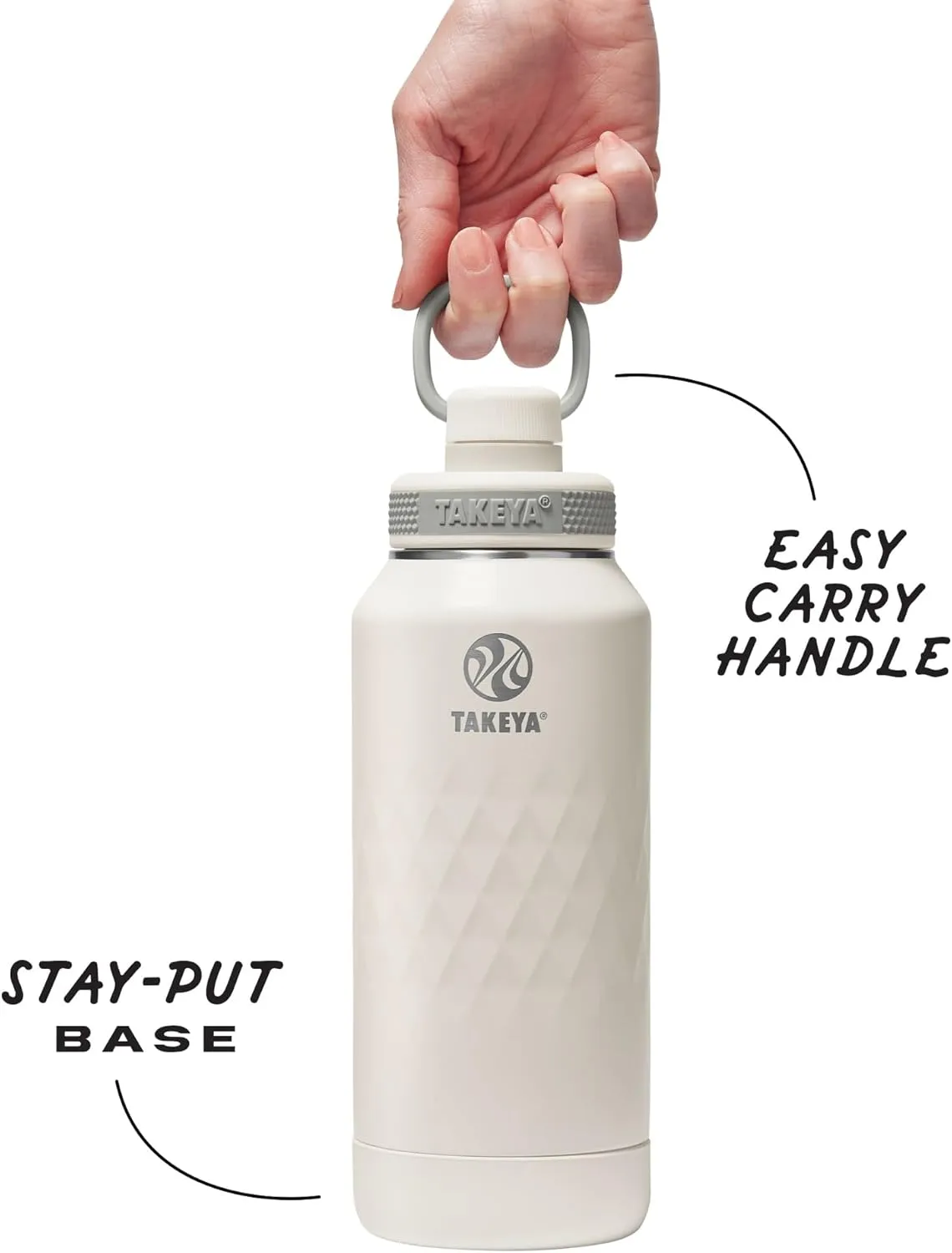 Takeya Sport 32 oz Triple-Insulated Stainless Steel Water Bottle, Spout Lid – Leakproof, Sweatproof, BPA-Free, Keeps Drinks Cold 36 Hrs, Hot 14 Hrs – Alpine