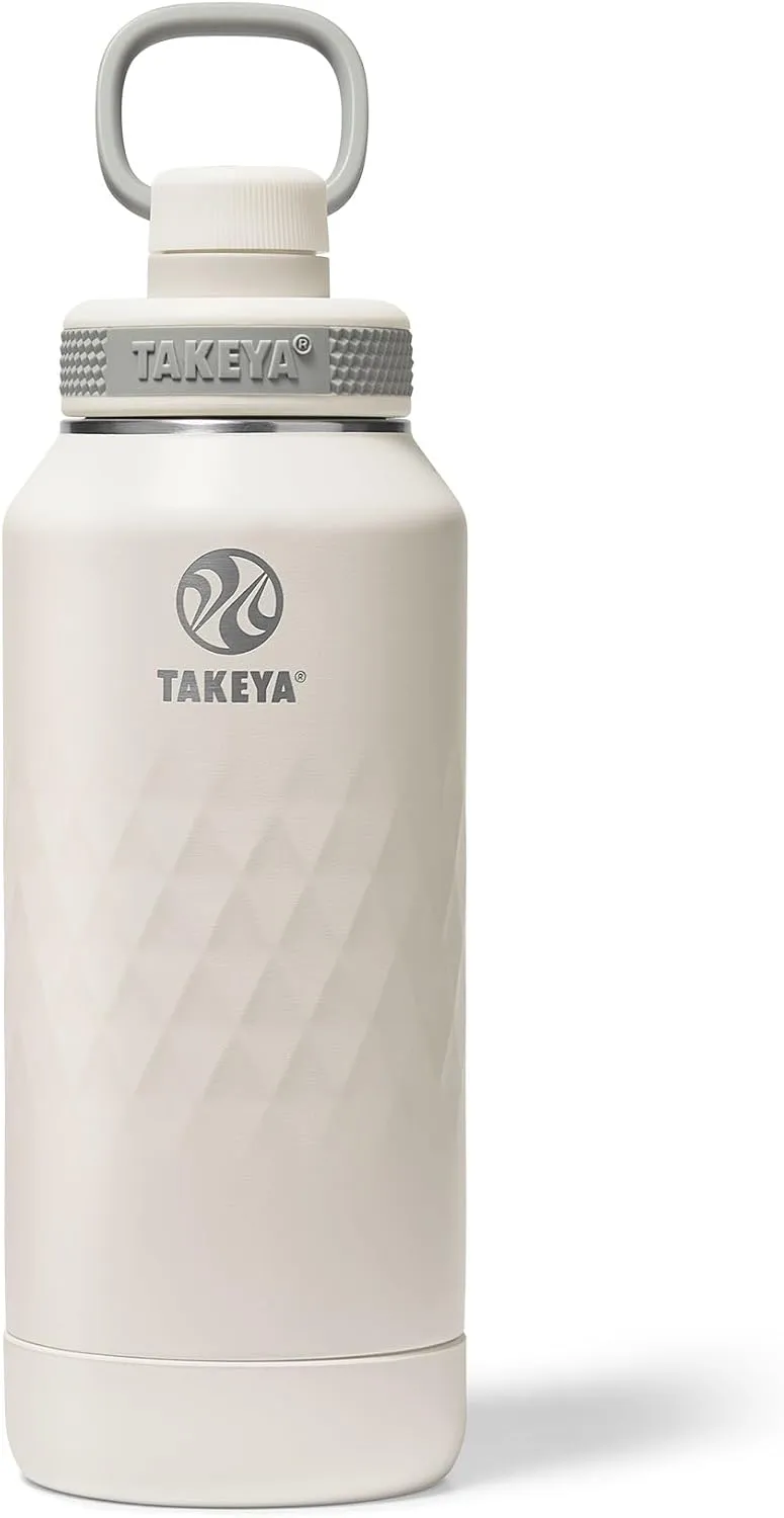 Takeya Sport 32 oz Triple-Insulated Stainless Steel Water Bottle, Spout Lid – Leakproof, Sweatproof, BPA-Free, Keeps Drinks Cold 36 Hrs, Hot 14 Hrs – Alpine