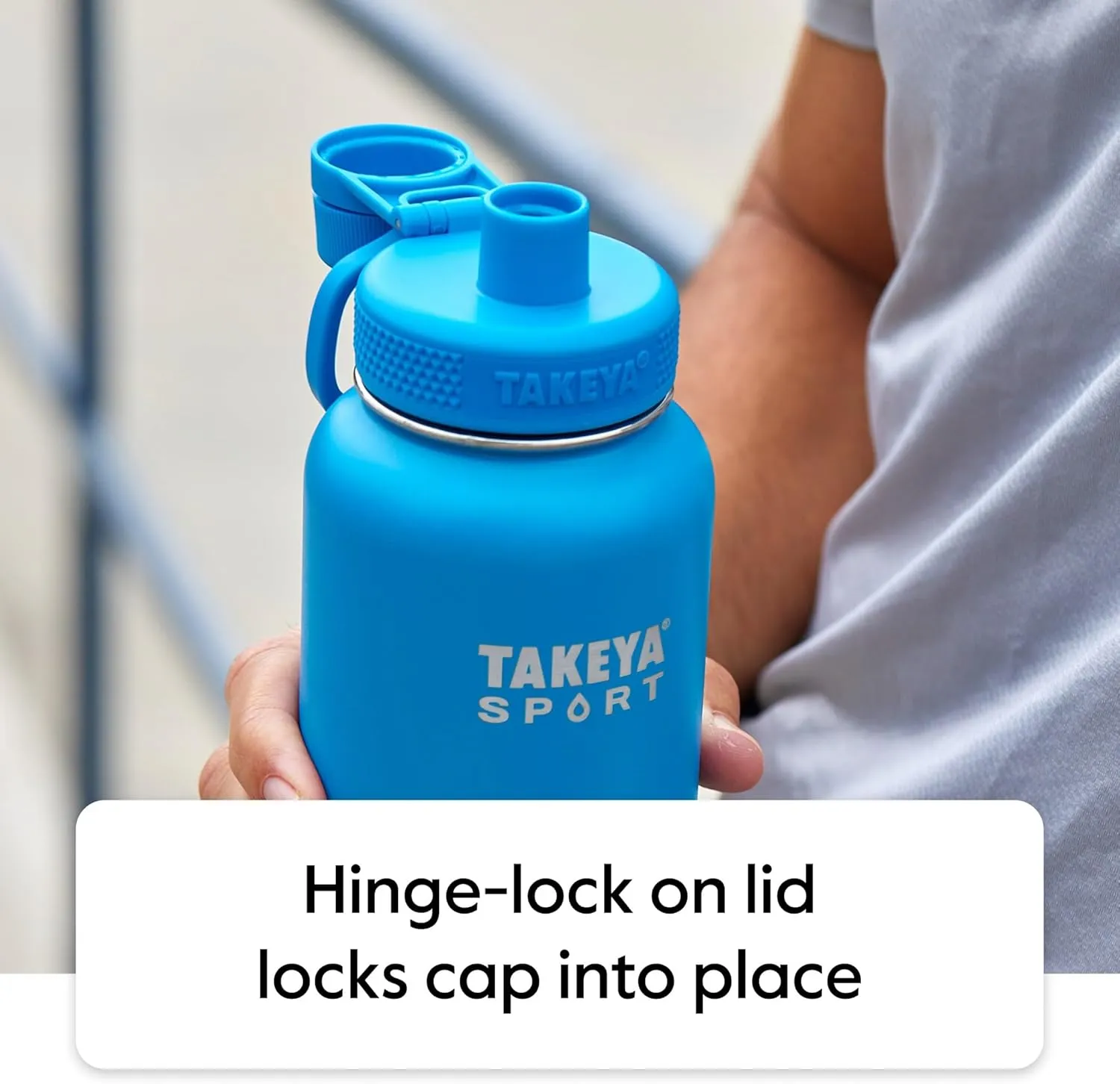 Takeya Sports Water Bottle with Spout Lid - Bottle with Triple Stainless Steel Insulation - Dishwasher Safe & BPA-Free - Bottle with Ice-Blocking Spout Lid & Removable Bumper - 32 oz, Pro Fire