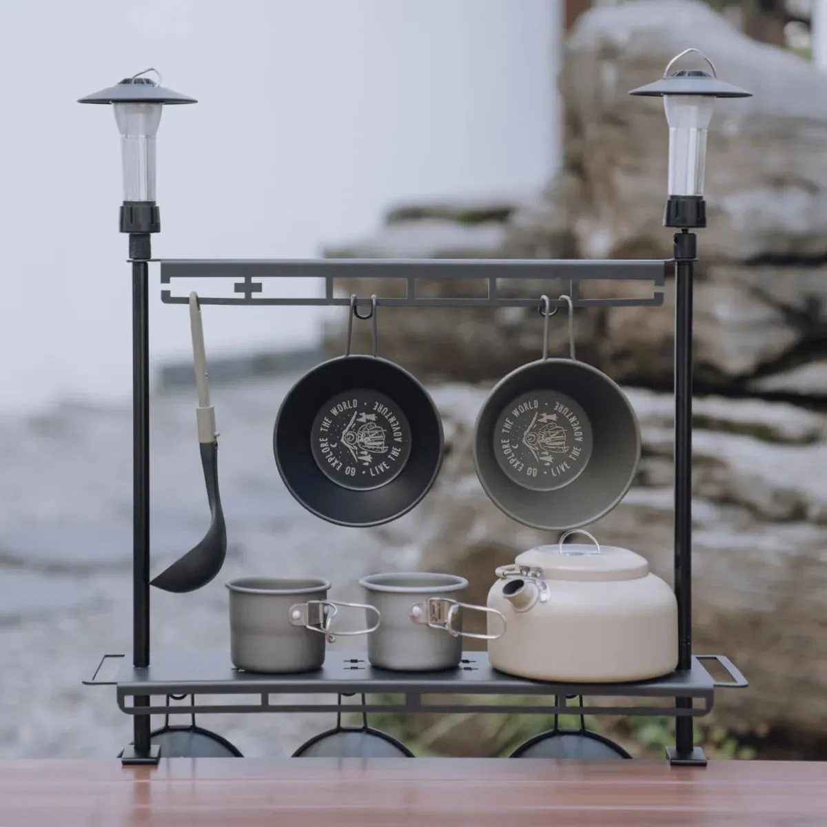 TARKA Lightweight Camping Storage Shelf – Detachable Aluminium Alloy Organizer Rack
