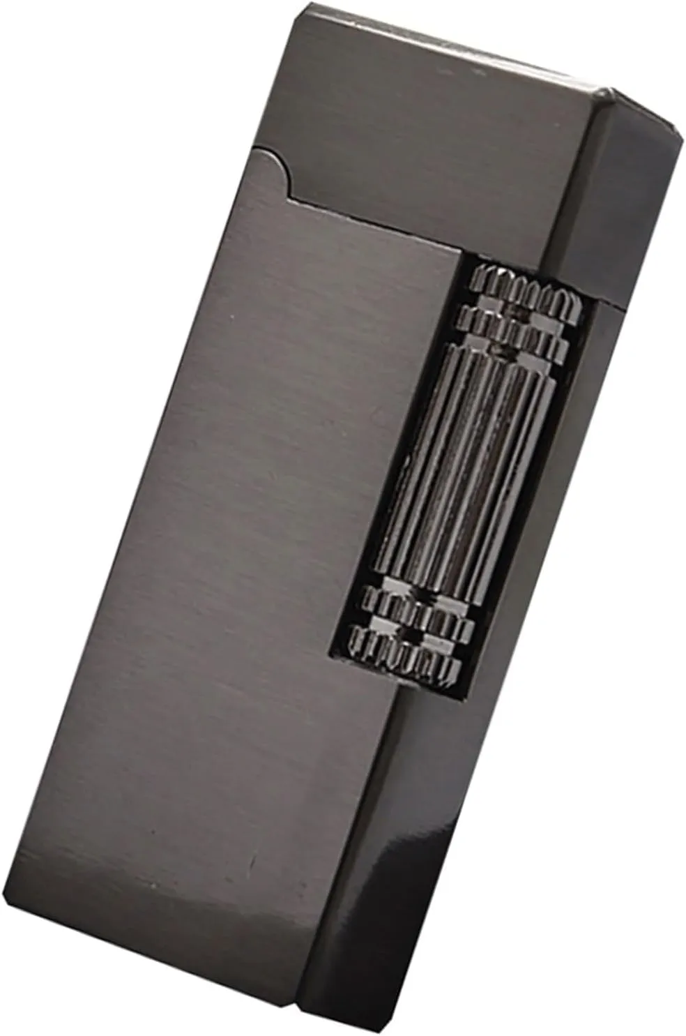 TARVIT Side Slip Flint Lighter Metal Grinding Wheel Lighter Windproof lighters Cigarette Lighter Refillable Butane Lighter Soft Flame Lighters Gift for Men (Color : Black Brushed)