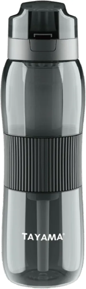 Tayama 25 oz. Black Tritan Alkaline Filtering Water Bottle, BPA-Free