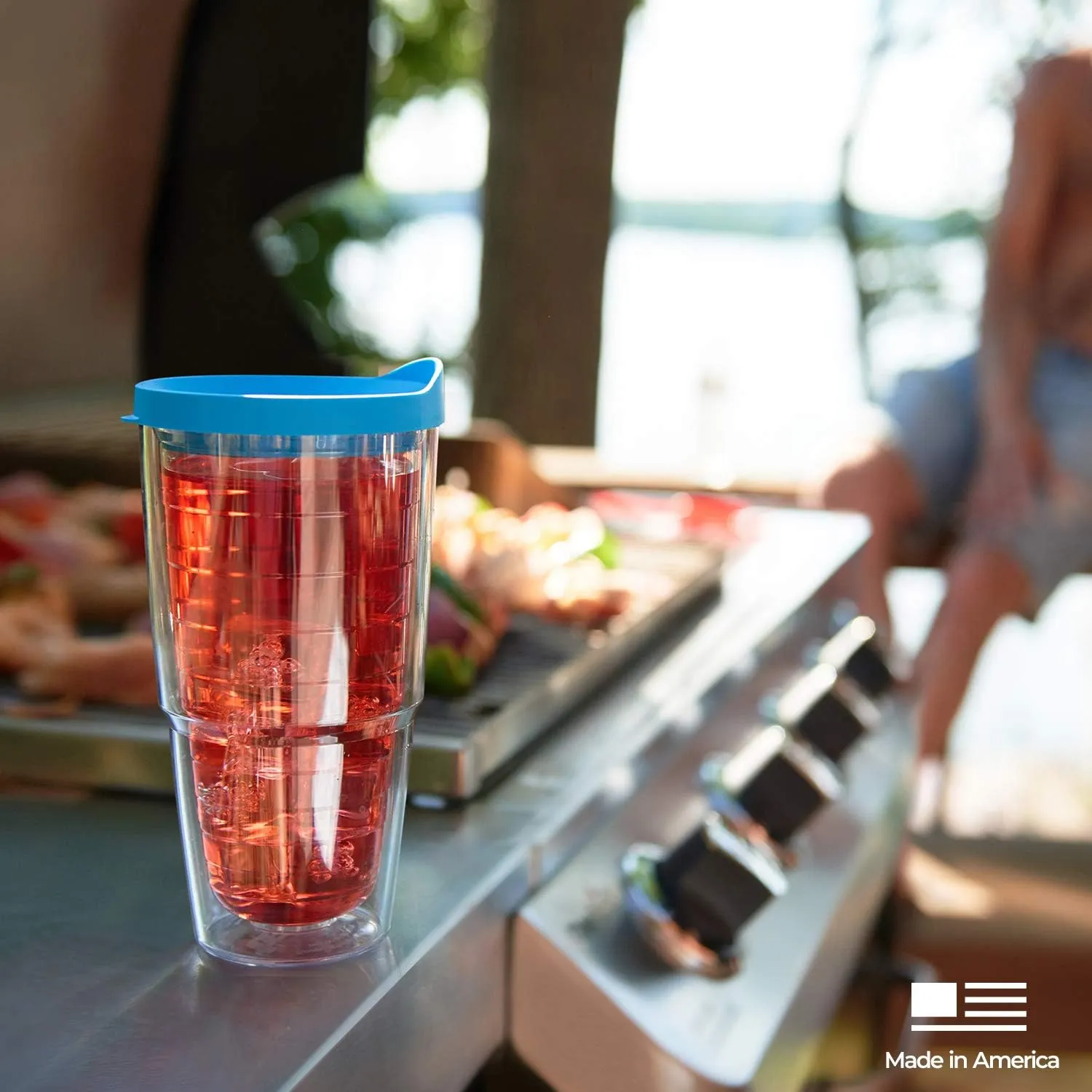 Tervis Made in USA Double Walled Indiana University IU Hoosiers Insulated Tumbler Cup Keeps Drinks Cold & Hot, 24oz Water Bottle, All Over