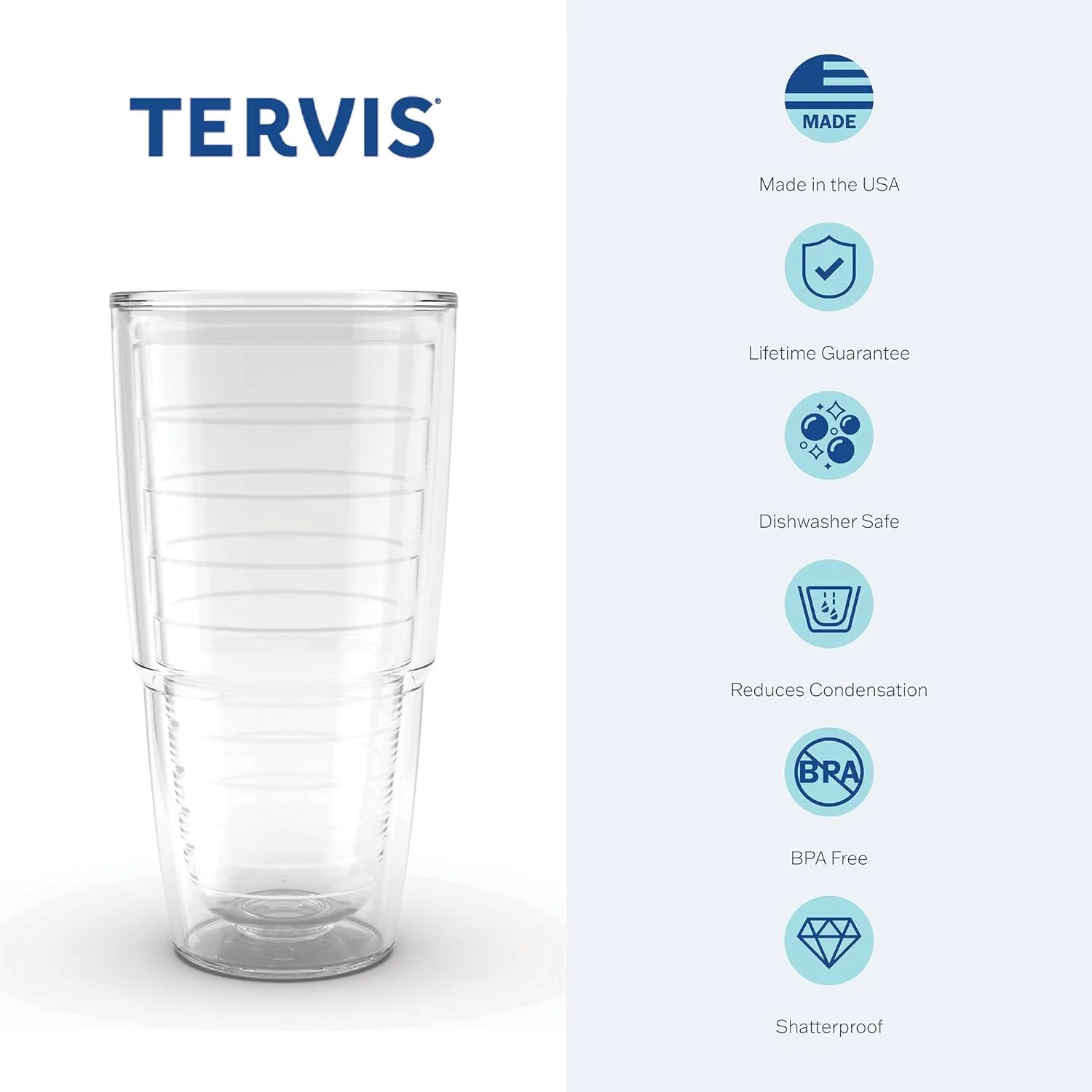 Tervis Made in USA Double Walled Indiana University IU Hoosiers Insulated Tumbler Cup Keeps Drinks Cold & Hot, 24oz Water Bottle, All Over