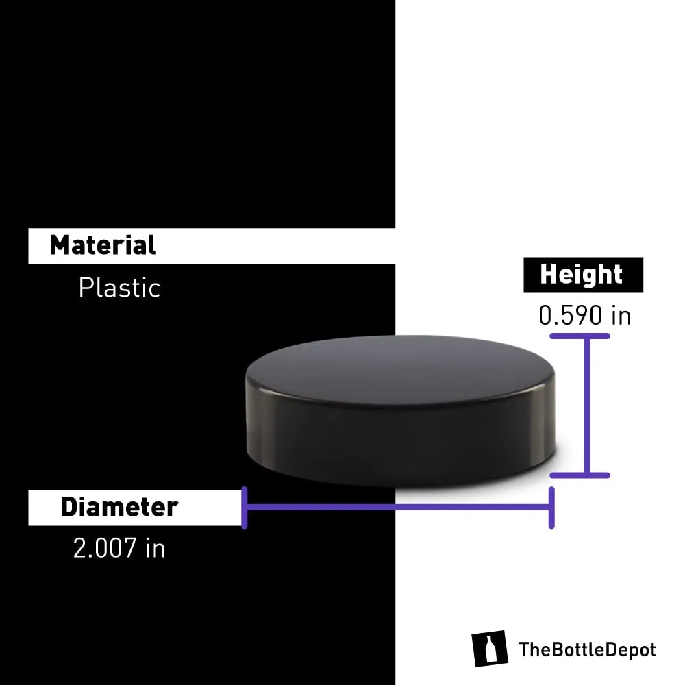 The Bottle Depot - 24 Pack - 1 oz Glass Jars with Black Lids - Clear - 48-400 Neck Finish - UV Rays Protection