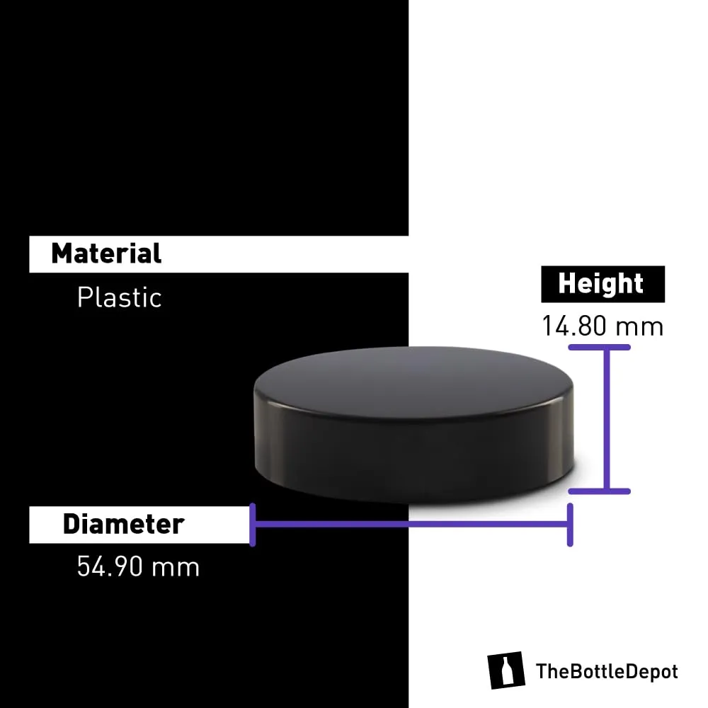 The Bottle Depot - 24 Pack - 1.7 oz Glass Jars with Black Lids - Clear Frosted - 53-400 Neck Finish - UV Rays Protection
