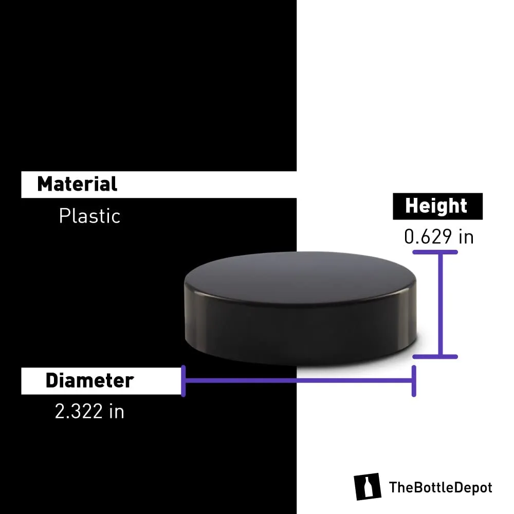 The Bottle Depot - 24 Pack - 4 oz Glass Jars with Black Lids - Clear - 58-400 Neck Finish - UV Rays Protection