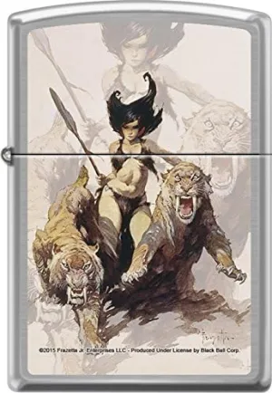 The Huntress by Frank Frazetta Zippo Refillable Lighter