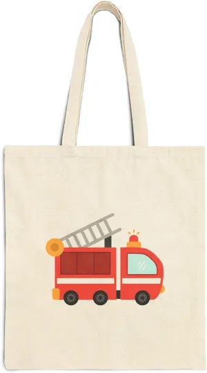 Toddler Tote, Cute Construction Tote For Kids, Vehicle Bag For Boys, Mom's Diaper Bag, Fire Truck Train Digger