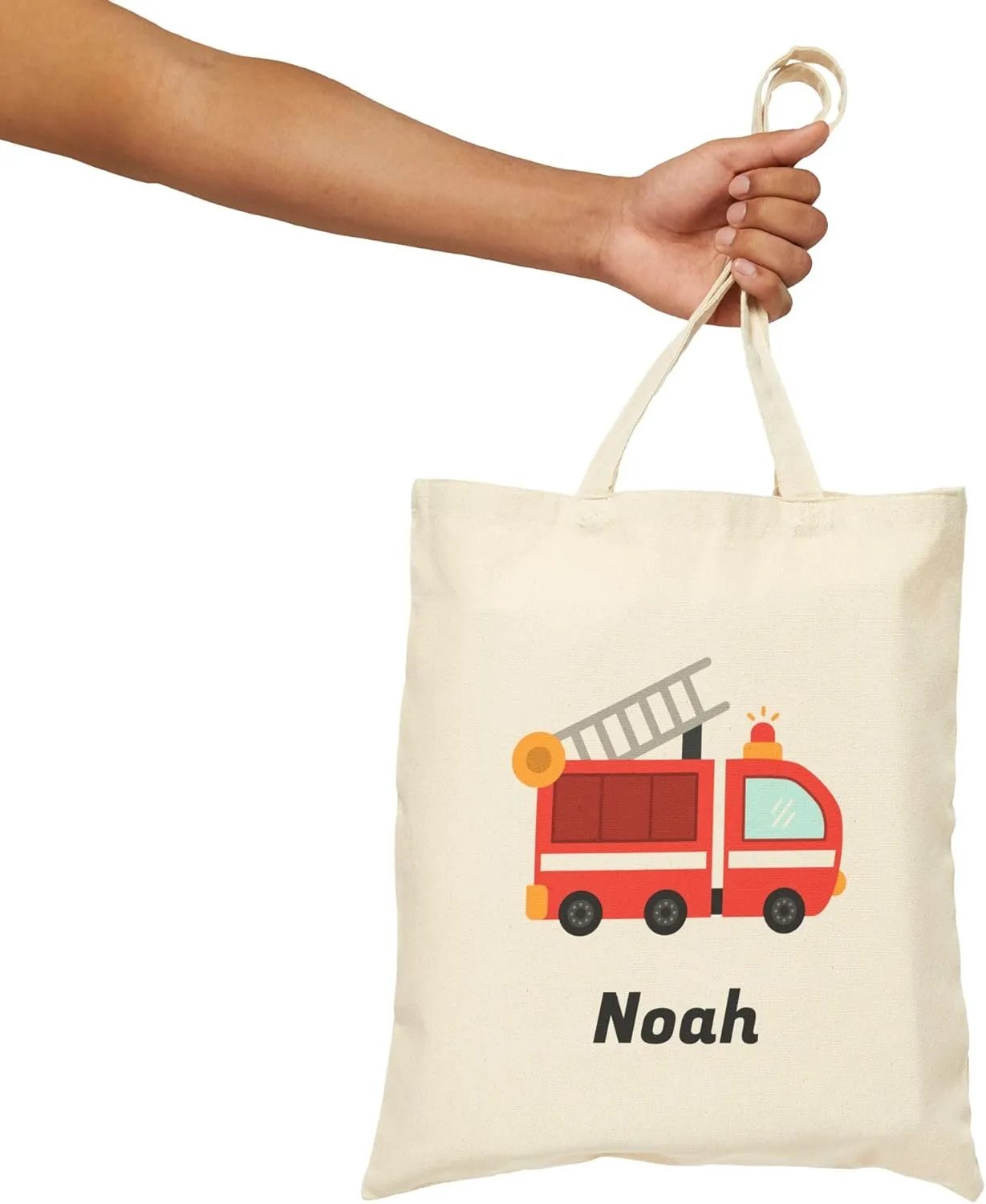 Toddler Tote, Cute Construction Tote For Kids, Vehicle Bag For Boys, Mom's Diaper Bag, Fire Truck Train Digger