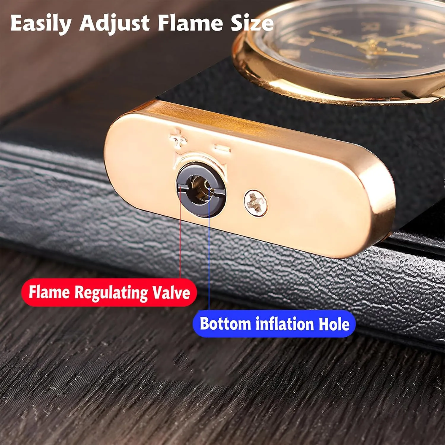 Torch Lighter, Gold Magic Dual Flame Lighter with Fashion Design, Creative Adjustable Flame Windproof Lighter, Cool Jet Flame Lighter Refillable Butane for Gifts Outdoor (Without Butane)-Cool B
