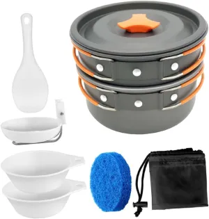 TOYANDONA Camping Cooking Compact Cookware for People for Outdoor Activities Lightweight and Sturdy Design for